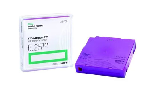 HPE Data Cartridge LTO-6 - 1 Pack - 2.50 TB (Native) / 6.25 TB (Compressed) - 846 m Tape Length - C7976A